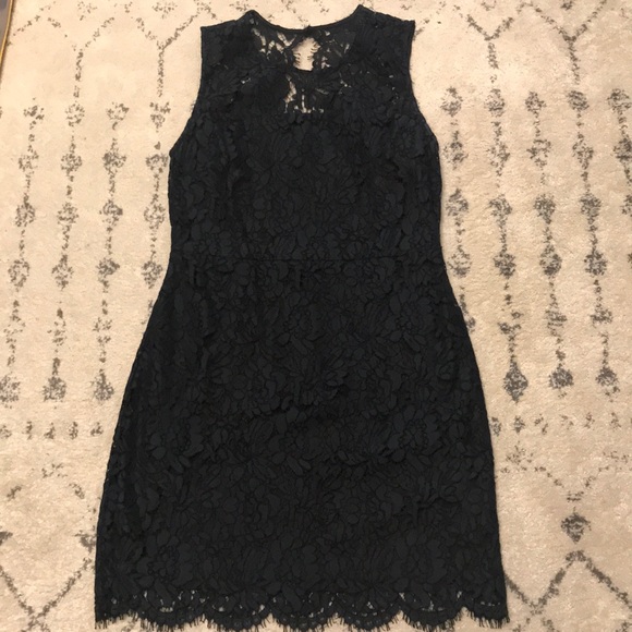 Banana Republic Navy Lace Dress. Size 10 petite. - Picture 1 of 4